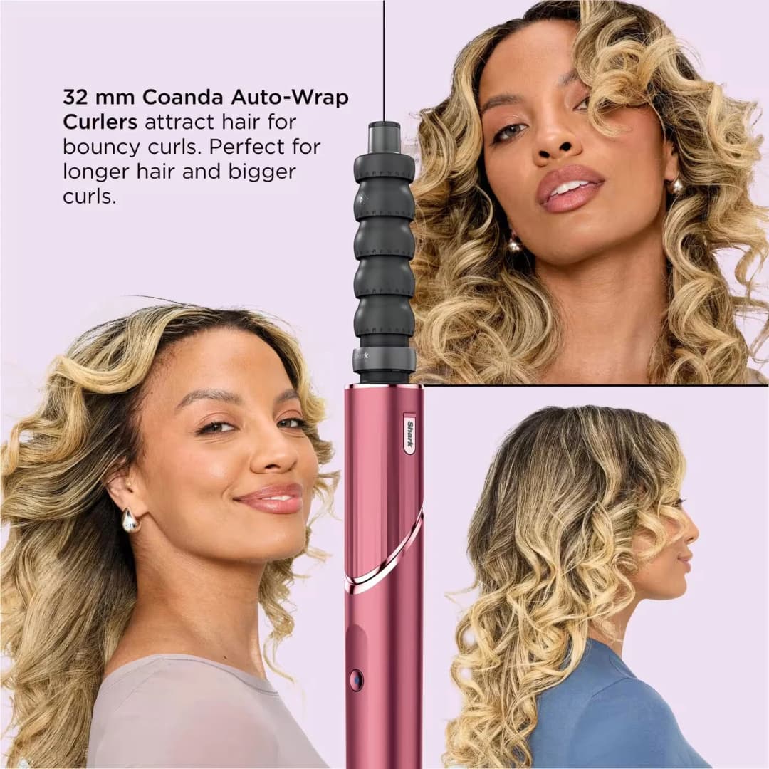 Shark FlexStyle Black Cherry 5-in-1 Air Styler & Hair Dryer Gift Set HD456CRUK - Image 3