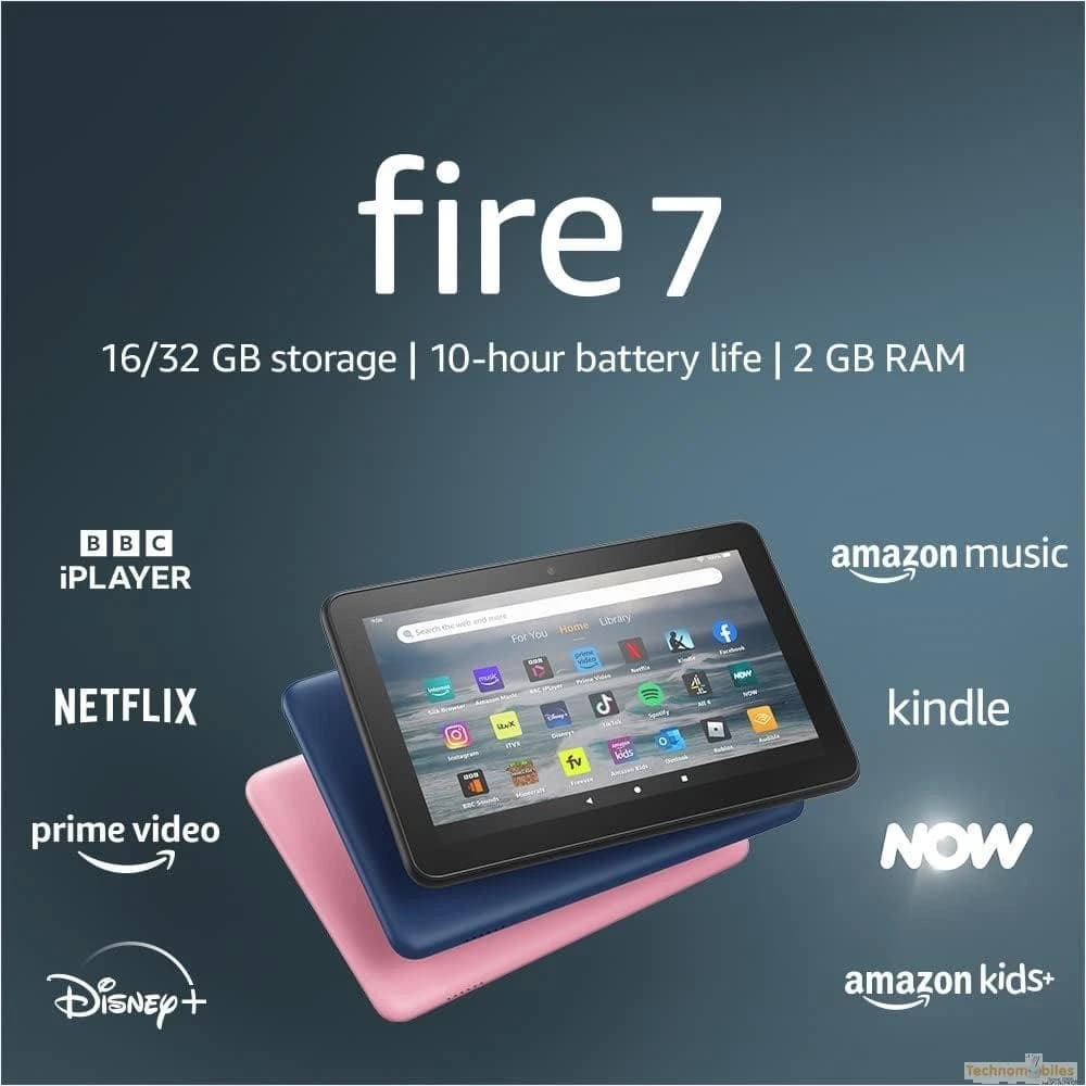 Amazon Fire 7 tablet 7" display, 16 GB, latest model (2022 release), Rose - Image 3