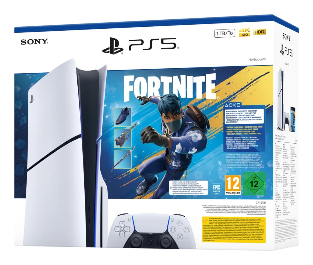 PlayStation 5 Slim 1TB Standard Edition Console White with Fortnite Flowering Chaos Bundle - Image 5