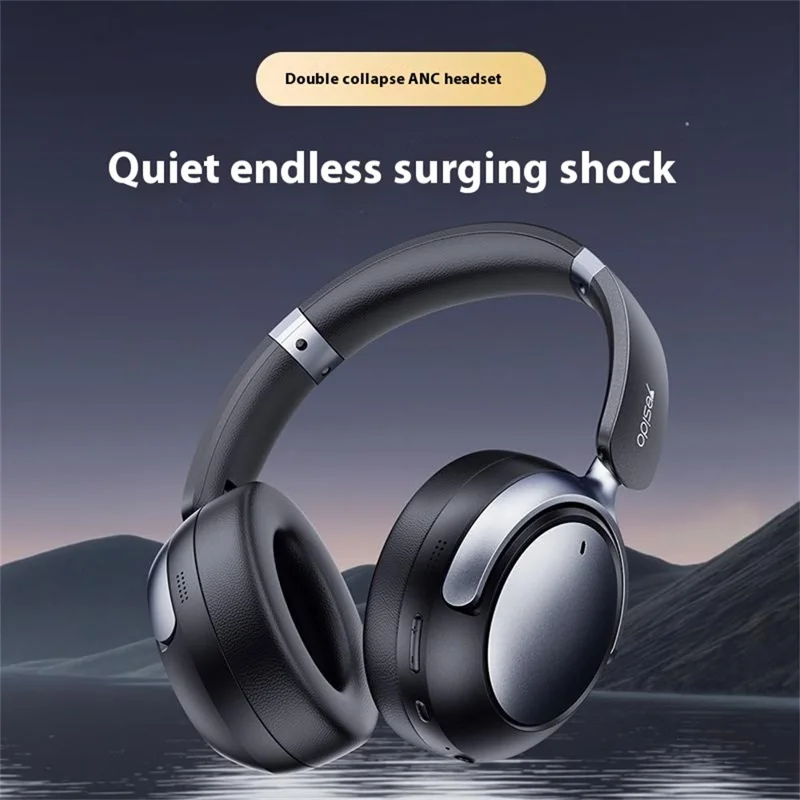 YESIDO EP07 Wireless Over-Ear Headphones with Hybrid ANC Noise Cancellation, Bluetooth Connectivity – Black - Image 2