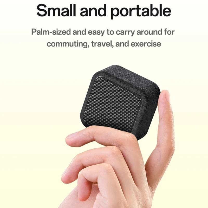 YESIDO YSW35 Mini Cube TWS Bluetooth Speaker with Enhanced Bass & Lanyard - Black - Image 3