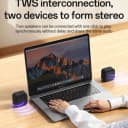 YESIDO YSW35 Mini Cube TWS Bluetooth Speaker with Enhanced Bass & Lanyard - Black thumbnail 5