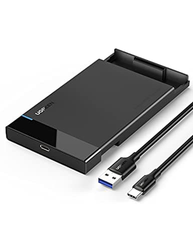 UGREEN USB C Hard Drive Enclosure with USB A to USB C Cable - Image 1