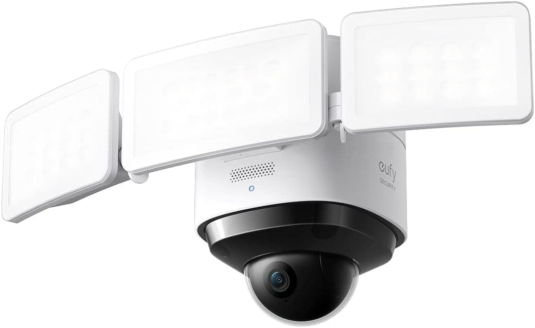 Eufy Floodlight Cam 2 Pro 2K 360° Pan, Tilt 3000 Lumens AI Tracking Hardwired - White - Image 1