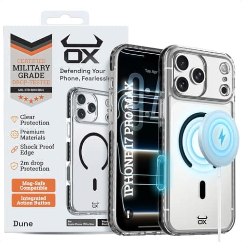 OX Dune Clear Case for iPhone 17 Pro Max – MagSafe Compatible, Shock-Proof - Image 7