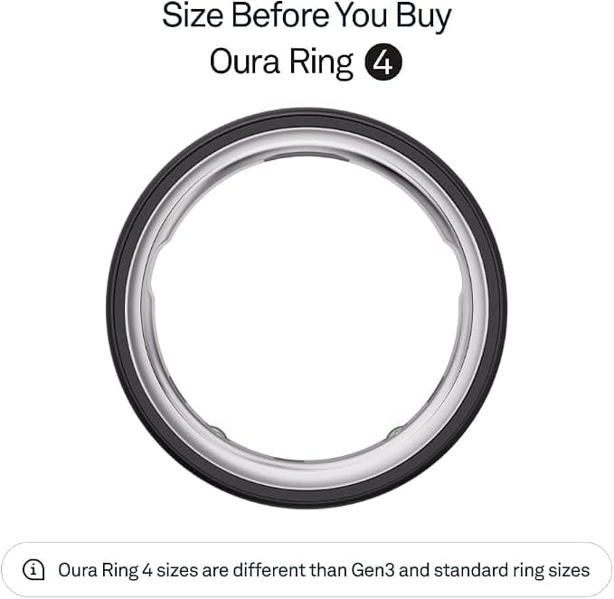 Oura Ring 4 Stealth Smart Ring Size 6 Sleep Heart Rate and Fitness Tracker - Image 2