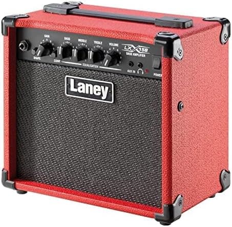 Laney LX15B Bass Amp 15W Portable Practice Guitar Amplifier - Red - Image 2