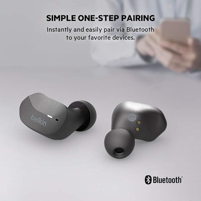 Belkin SoundForm Wireless Earbuds with Charging Case Black - Image 3