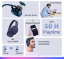 JBL Tune 760NC Noise Cancelling Headphones Blue thumbnail 10