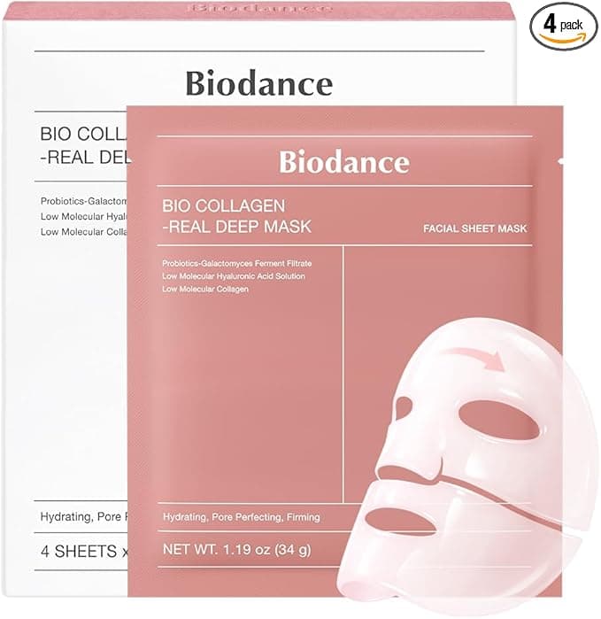 BIODANCE Bio-Collagen Real Deep Face Mask 4 Pack Hydrogel Overnight Mask - Image 1