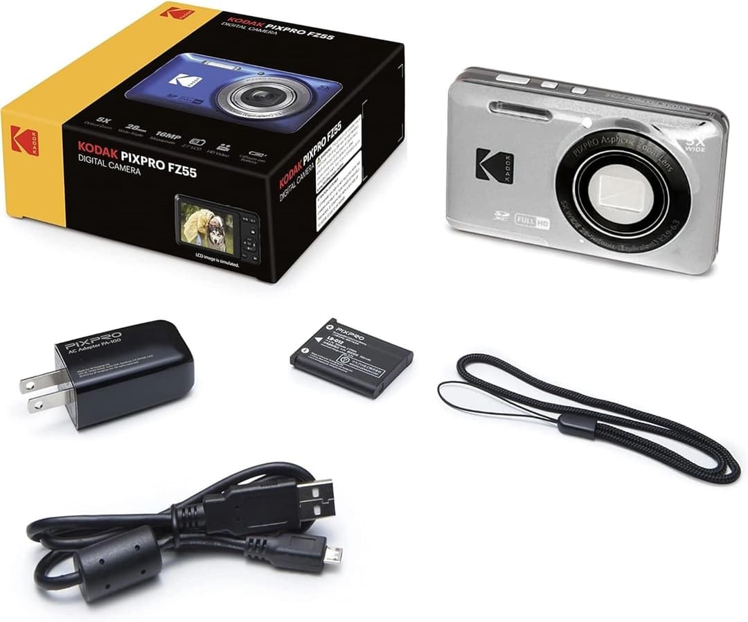 Kodak PIXPRO FZ55 Friendly Zoom Digital Camera Silver - Image 4