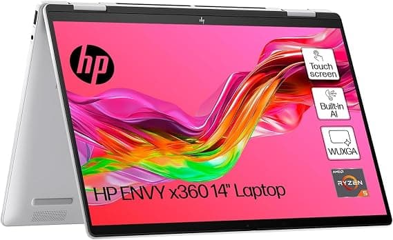 ENVY x360 14-fa0009na Laptop 14in WUXGA Touchscreen, AMD Ryzen 5, 16GB, 512GB - Silver - Image 6