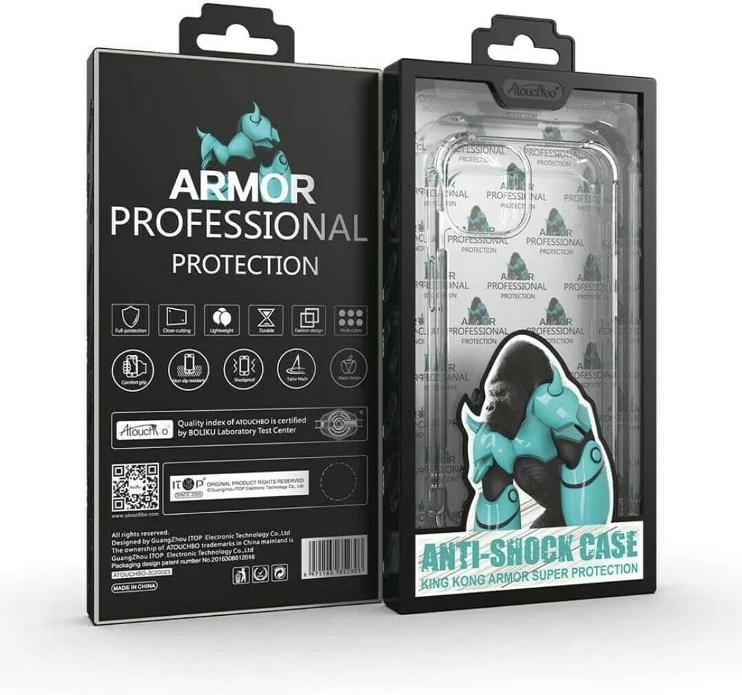 Atouchbo Tough Shockproof Armoured Clear Case Compatible With iPhone 14 Pro - Image 2