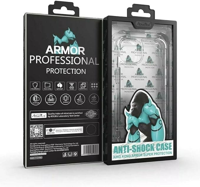 Atouchbo Case For Samsung Galaxy A14 King Kong Clear Shockproof Armour Case