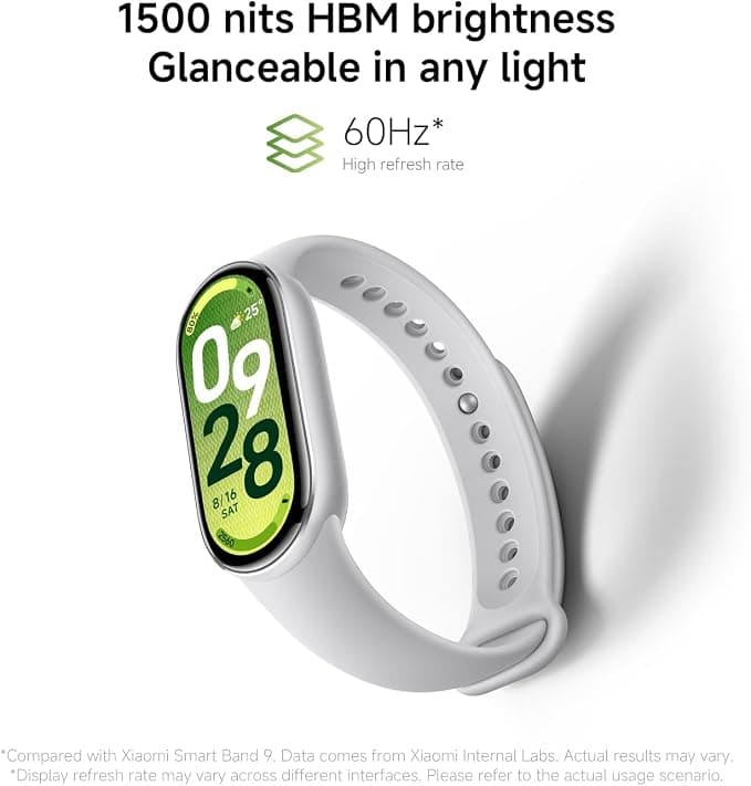 Xiaomi Smart Band 10 Fitness Tracker 1.72" AMOLED, 21-Day Battery, Android & iOS - Silver - Image 4