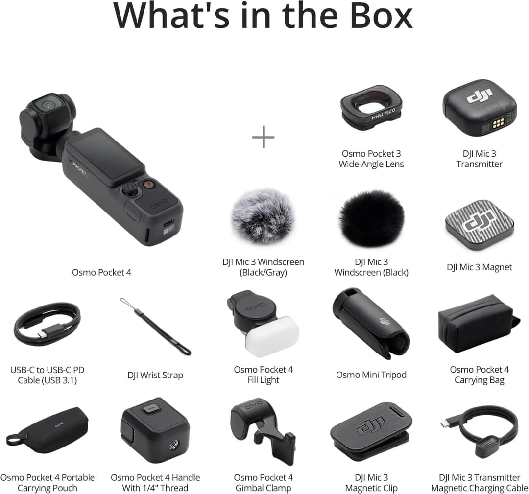 DJI Osmo Pocket 4 Creator Combo – 4K 1” Gimbal Camera Kit - Image 7