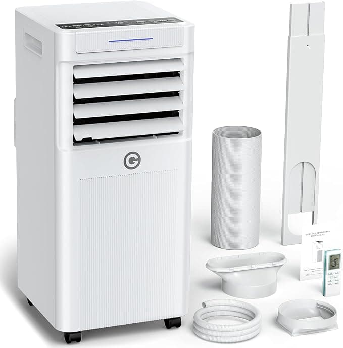 KGOGO Portable Air Conditioner 9000 BTU 4-in-1 Air Conditioning Unit with Remote Control - White - Image 1