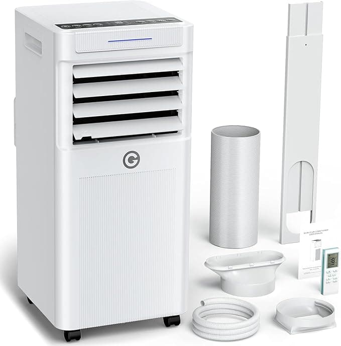 KGOGO Portable Air Conditioner 9000 BTU 4-in-1 Air Conditioning Unit with Remote Control - White