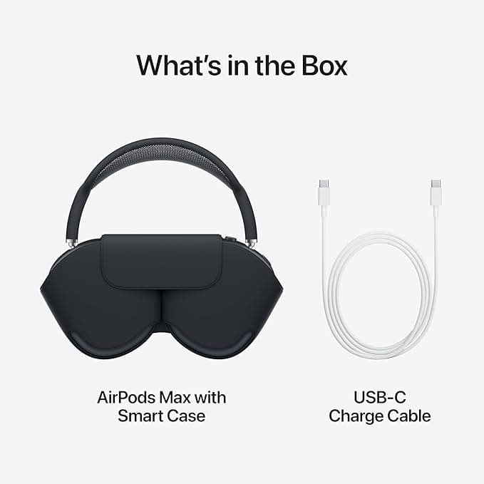 Apple AirPods Max Wireless Over-Ear Headphones Active Noise Cancellation, USB-C Charging, Starlight - Image 5