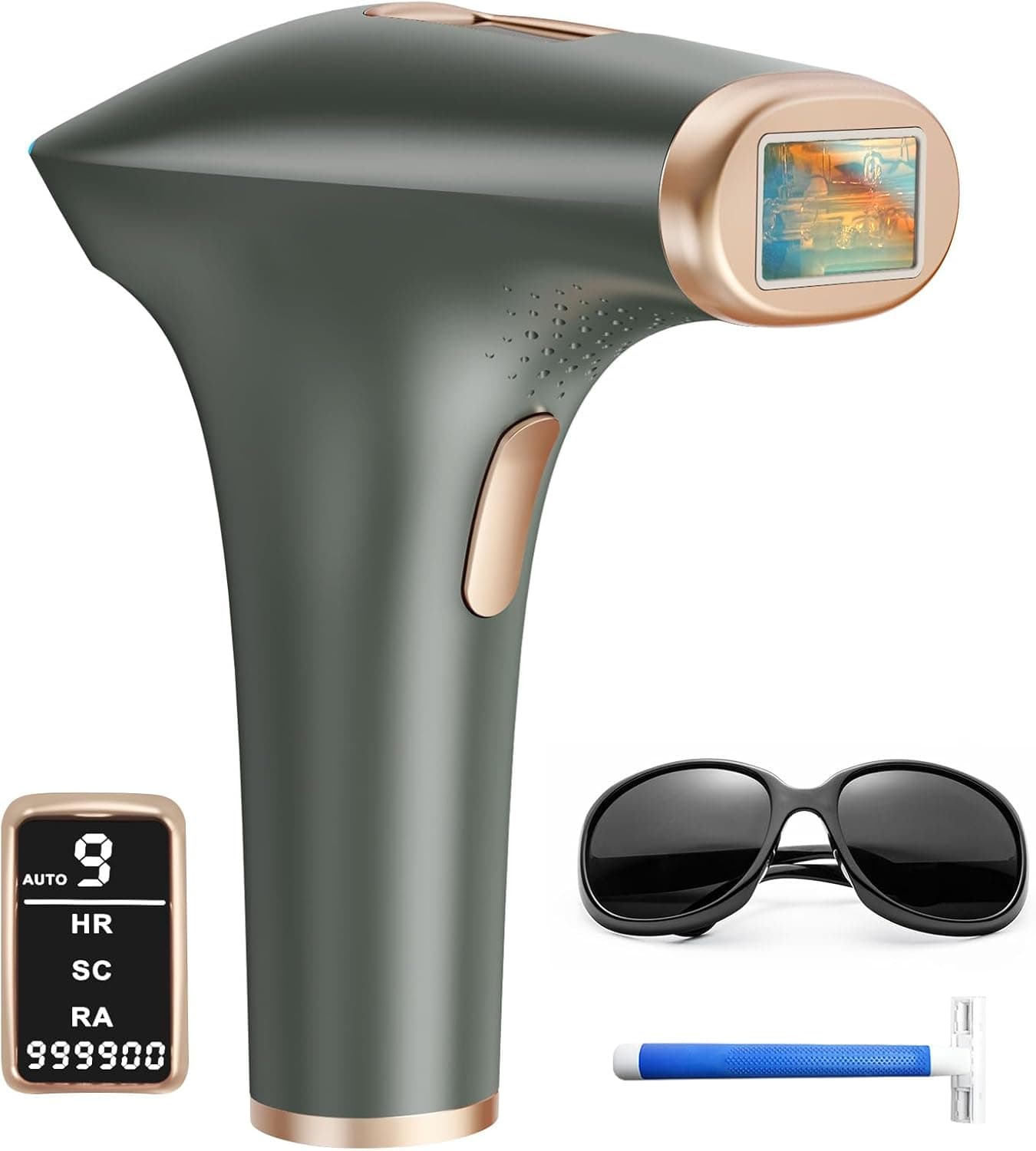 Haarlosy IPL Laser Hair Removal Device 3-in-1, 9 Levels, 999,900 Flashes, Auto Mode - Dark Grey
