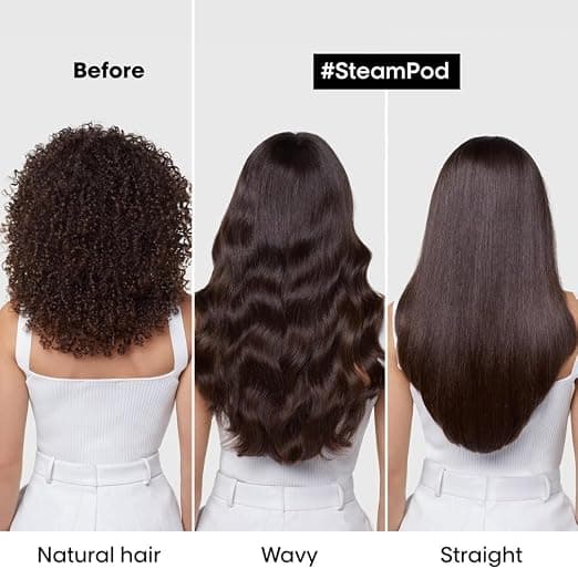 L'Oréal Professionnel SteamPod 4 Steam Hair Straightener & Styling Tool for All Hair Types, UK Plug - White - Image 3
