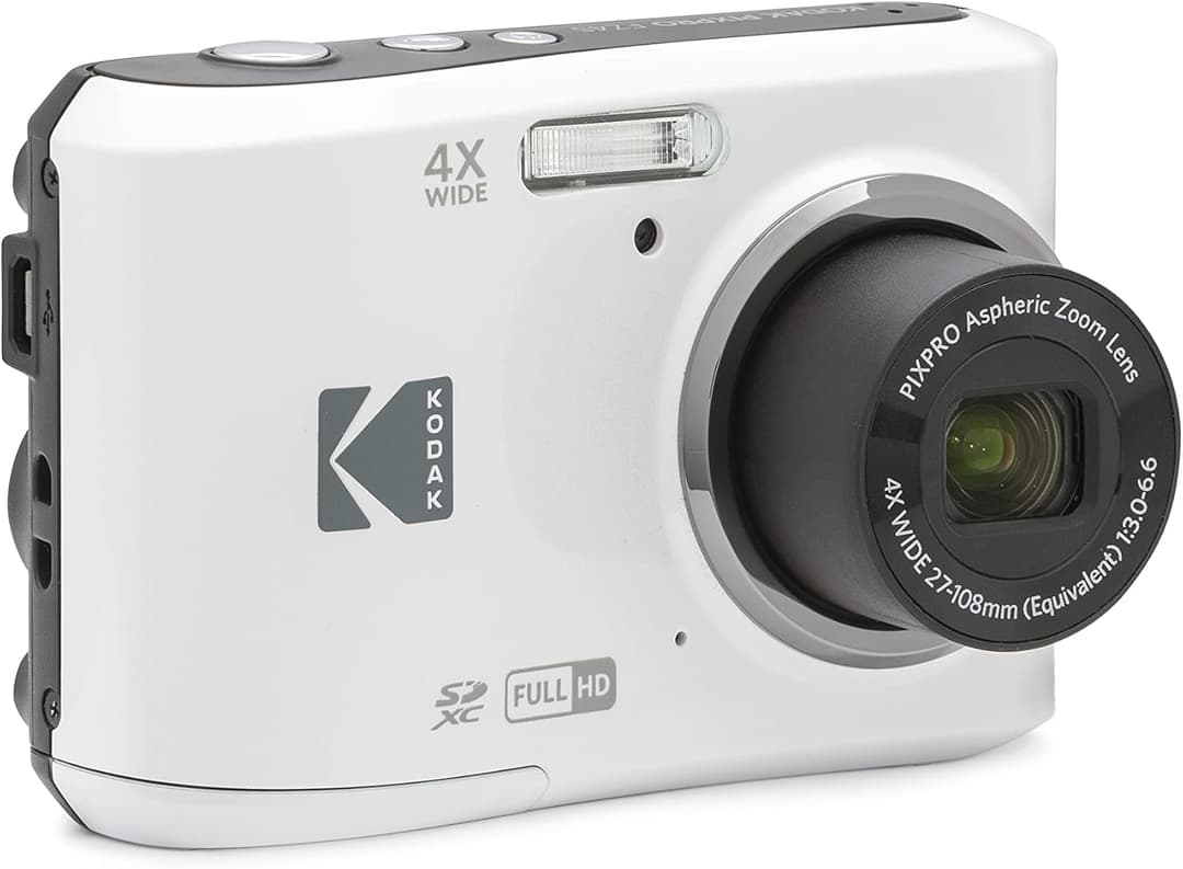 Kodak PIXPRO FZ45 Digital Compact Camera (16MP, 4X Optical Zoom, Full HD) - White - Image 1