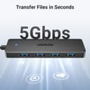 UGREEN 4-Port USB 3.0 Hub – Ultra Slim, 5Gbps High-Speed thumbnail 3
