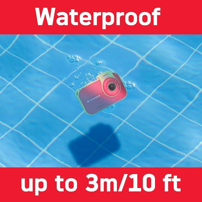 AgfaPhoto Realikids Waterproof 2 Kids Camera 12MP HD - Red - Image 3