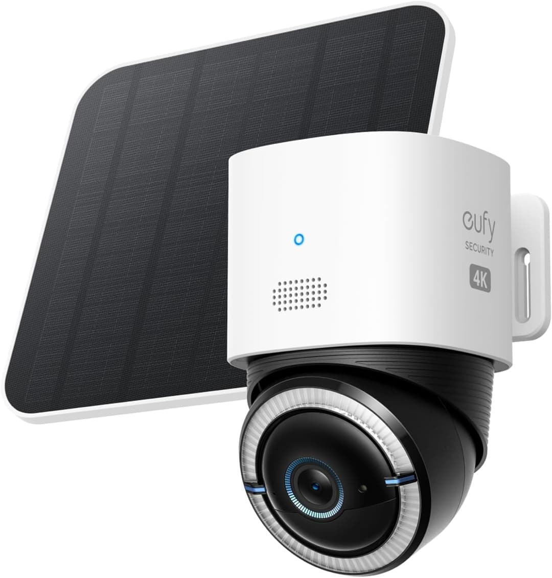 Eufy 4G LTE Cam S330 4K Solar Wireless Camera Pan & Tilt AI Tracking - White - Image 1
