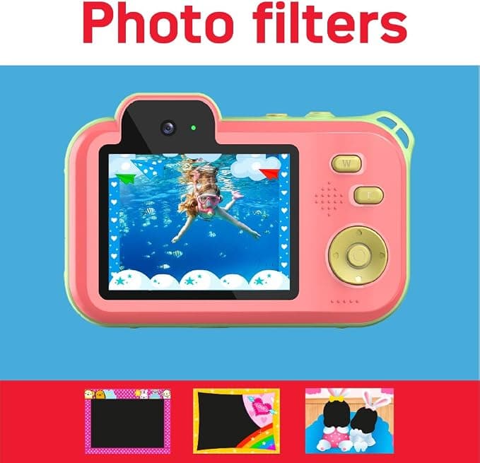 AgfaPhoto Realikids Waterproof 2 Kids Camera 12MP HD - Red - Image 5