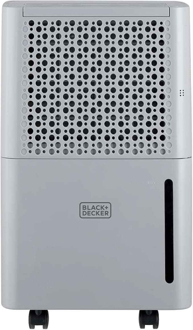 BLACK+DECKER 12L Dehumidifier,4 Modes, Quiet Operation, 2.1L Water Tank, 24-Hour Timer, - Grey