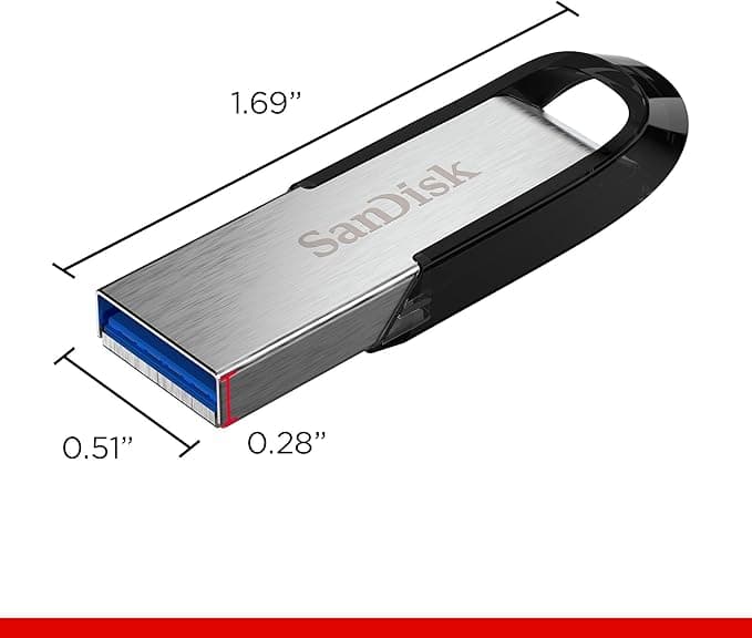 SanDisk Ultra Flair 512GB USB 3.0 Type-A Flash Drive - Silver & Black