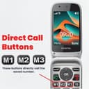 Mobitel 8010 4G Senior Mobile Phone Flip Design Loud Speaker Charging Dock Red thumbnail 6