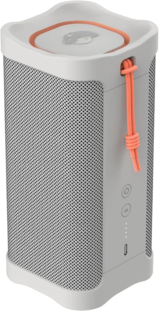 Skullcandy Terrain XL Portable Bluetooth Speaker – IPX7 Waterproof, 18H Battery, Bone/Orange - Image 1
