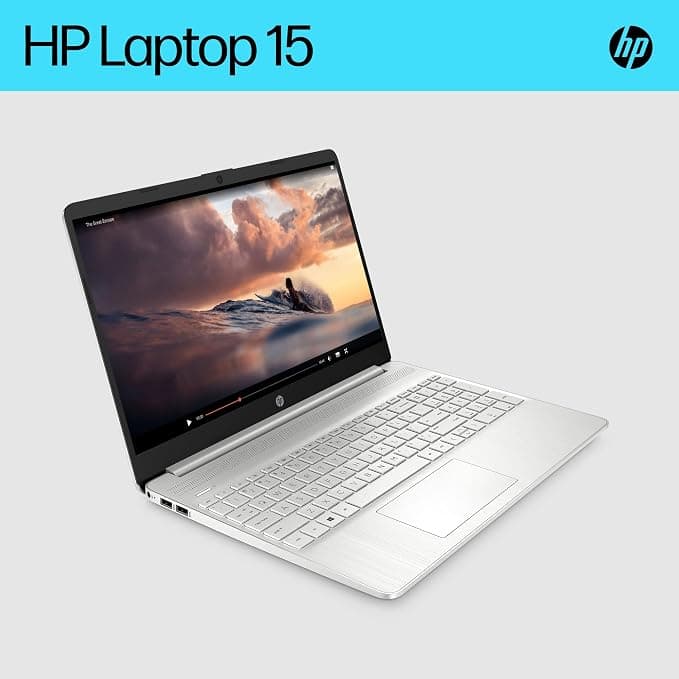 HP 15s 15.6" i3 4GB 128GB SSD Laptop Natural Silver - Image 2