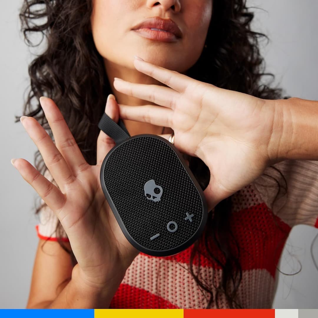 Skullcandy Ounce+ Wireless Bluetooth Speaker, IPX7 Waterproof, 16H Battery, TWS, Carry Strap – Black - Image 5