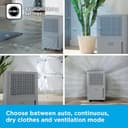 BLACK+DECKER 12L Dehumidifier,4 Modes, Quiet Operation, 2.1L Water Tank, 24-Hour Timer, - Grey thumbnail 5