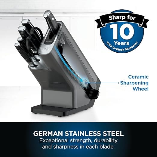 Ninja Foodi StaySharp Knife Block Set 6 Piece Stainless Steel K32006UK - Image 3