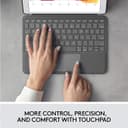 Logitech Combo Touch Keyboard Case with Trackpad for iPad 7th 8th and 9th Gen - Black thumbnail 2