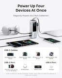 Anker 25000mAh 165W Power Bank with Built-In Retractable USB-C Cables - Silver thumbnail 5