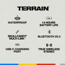 Skullcandy Terrain Portable Bluetooth Speaker – IPX7 Waterproof, 14H Battery, Black thumbnail 3