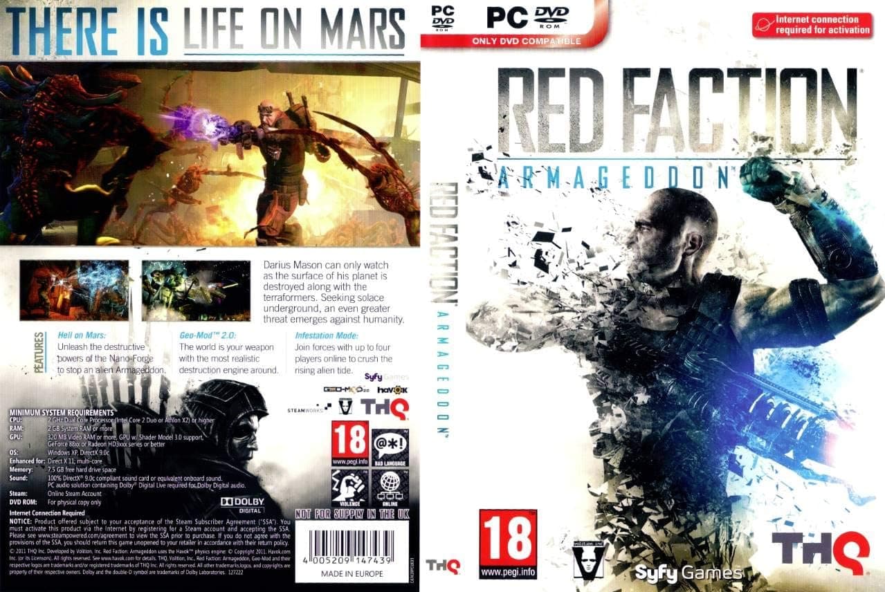 Red Faction Armageddon (PC DVD) Sci-Fi Action Shooter Game