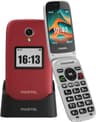 Mobitel 8010 4G Senior Mobile Phone Flip Design Loud Speaker Charging Dock Red