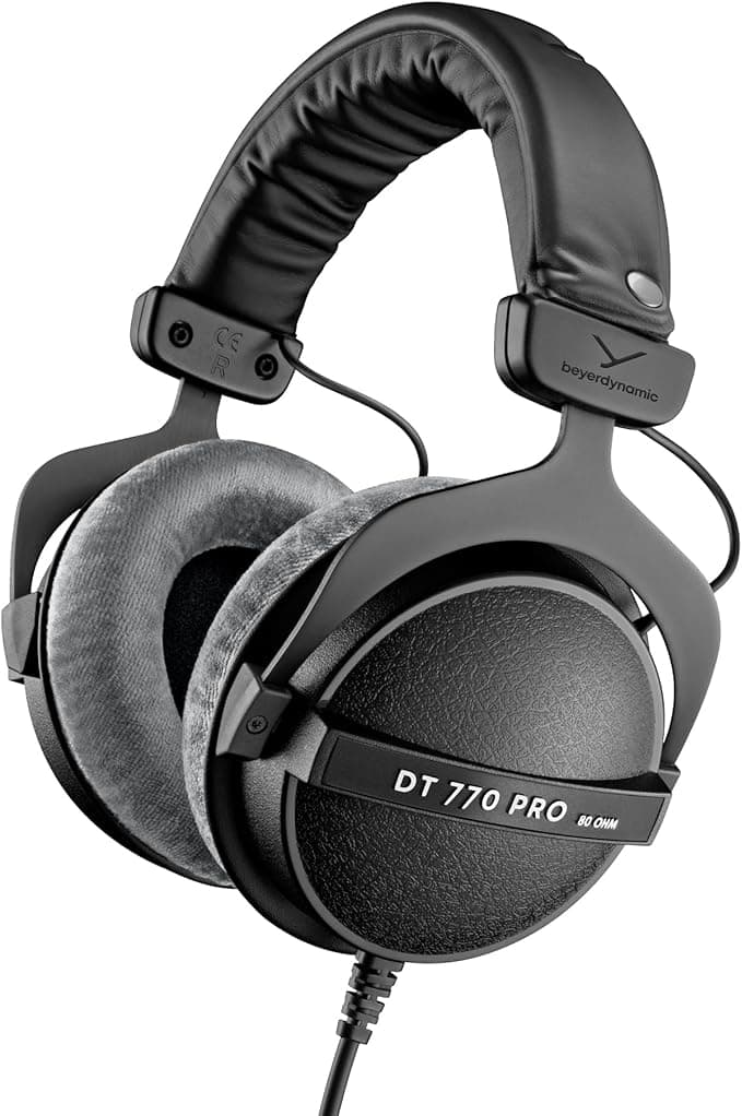 beyerdynamic DT 770 PRO 80 Ohm – Closed-Back Studio Headphones (80 Ohm)