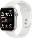 Apple Watch SE 2nd Gen Smartwatch 44mm Silver Aluminium White Sport Band thumbnail 1