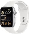 Apple Watch SE 2nd Gen Smartwatch 44mm Silver Aluminium White Sport Band