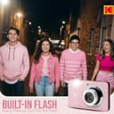 Kodak PixPro Friendly Zoom FZ55 16MP 1080p Full HD Digital Camera with 5X Optical Zoom Vlogging Camera - Pastel Pink thumbnail 5