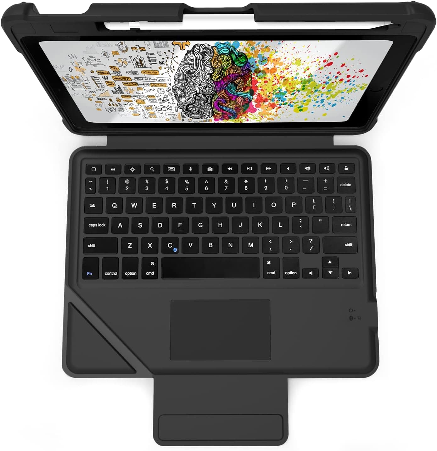 STM DUX Bluetooth Keyboard Case with Trackpad – iPad 7th/8th Gen, Black