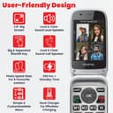 Mobitel 8010 4G Senior Mobile Phone Flip Design Loud Speaker Charging Dock Red thumbnail 2