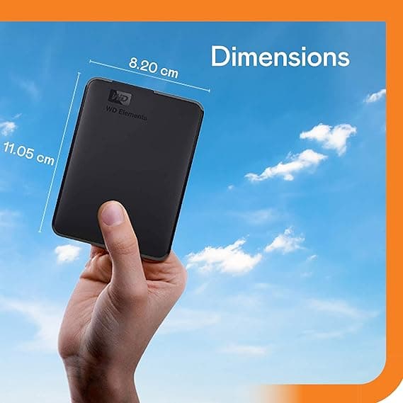 WD Elements Portable WDBUZG0010BBK - hard drive - 1 TB - USB 3.0 - Image 3